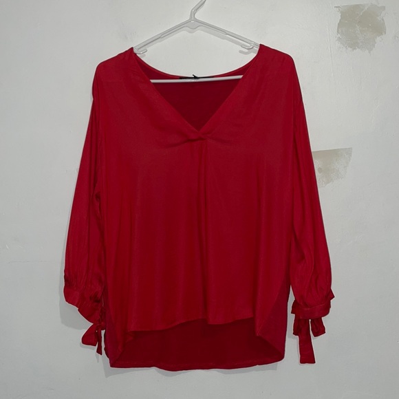 Size S Women’s White House Black Market Red Blouse - Picture 1 of 4